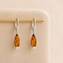 Sterling Silver Baltic Amber Teardrop Earrings, thumbnail 4 of 7