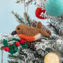 Robin On A Branch Christmas Decoration, thumbnail 2 of 4