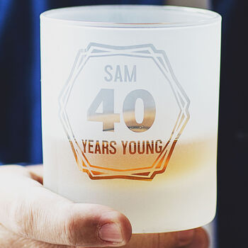 Personalised Milestone Birthday Number Whisky Tumbler, 2 of 4