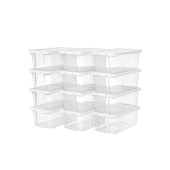 12 Set Transparent Versatile Storage Shoe Boxes, 4 of 7