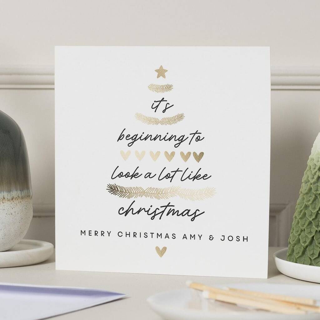 Personalised Merry Christmas Card For A Special Couple, 1 of 7