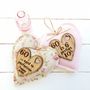 40th Birthday Fabric Heart With Oak Message, thumbnail 5 of 7