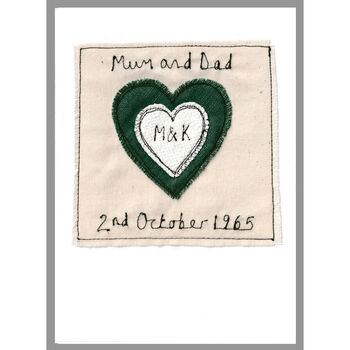 Personalised Emerald 55th Wedding Anniversary Card, 7 of 12