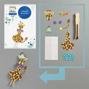 Make Your Own Giraffe Peg Doll Kit, 3 of 7