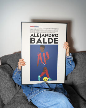 Alejandro Balde Barcelona Football Poster, 3 of 6