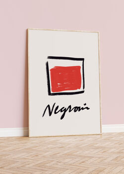 Minimalist Negroni Kitchen Print, 3 of 4