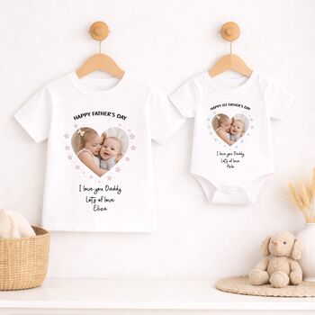 Personalised Father’s Day Sibling Matching Outfit With Photo, 3 of 8
