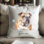 Personalised Bulldog Heart Cushion Cover Gift, thumbnail 1 of 2