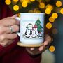 Personalised Penguin Family Christmas Mug, thumbnail 3 of 3