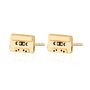 Cassette Tape Stud Earrings, Sterling Silver Or Gold Plated, thumbnail 6 of 7