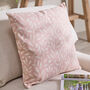 Botanical Blush Cotton Cushion, thumbnail 3 of 5