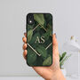 iPhone Case Personalised Art Deco Leaves, thumbnail 1 of 4