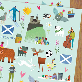 Scottish Wrapping Paper Two Sheets, 2 of 5