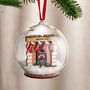 Personalised 3D Fireplace With Family Stockings Bauble, thumbnail 1 of 5