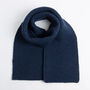 Garter Scarf Beginner Knitting Kit Navy Blue, thumbnail 4 of 6