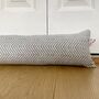 Grey Zig Zag Door Draught Excluder With Filling, thumbnail 1 of 4