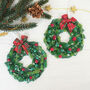 Handmade Glass Wreath Christmas Tree Decoration, thumbnail 3 of 6
