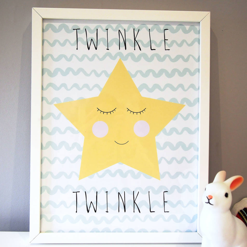 Twinkle Star Nursery Print, 1 of 2
