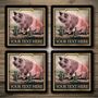 Personalised Bar Runner And Coasters Pig And Bottle, thumbnail 2 of 8
