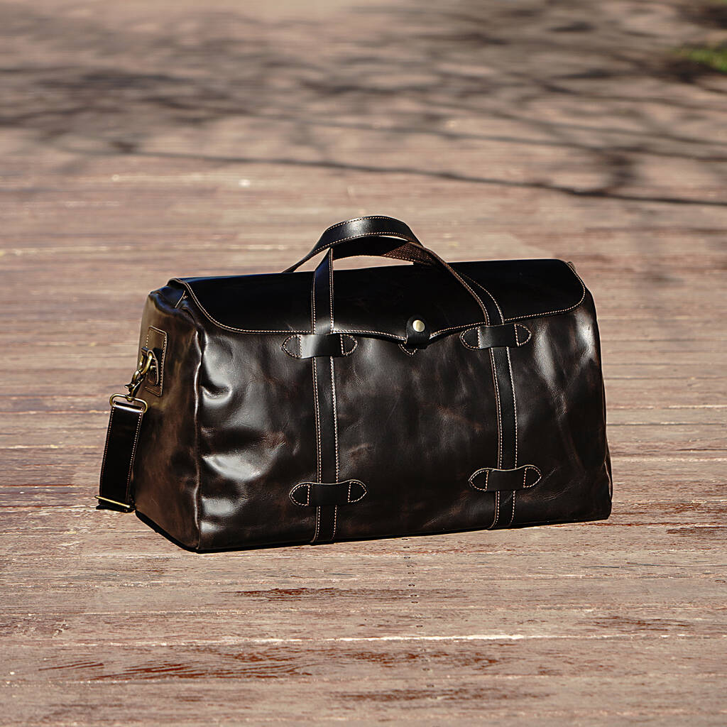 handmade leather holdall