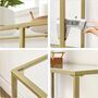 Console Table Coffee Table Tempered Glass Shelves, thumbnail 10 of 12