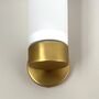 Brass And Opaque Glass Wall Light, thumbnail 2 of 3