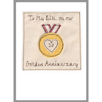 Personalised Gold Medal 50th Anniversary Card, 11 of 11