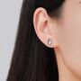 Sterling Silver Cute Penguin With Christmas Hat Stud Earrings, thumbnail 4 of 11