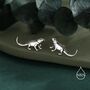Sterling Silver Tiny Bearded Dragon Stud Earrings, thumbnail 1 of 12