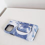Blue And White Palm Leaf Print Alphabet Case, thumbnail 5 of 5