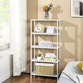 Five Tier Bamboo Storage Shelving Unit, 3 of 8