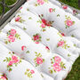 Reversible Floral Garden Bench Cushion, thumbnail 4 of 6