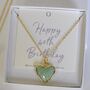 Happy Birthday Moonstone Heart Pendant Necklace Gift For Her, thumbnail 4 of 7