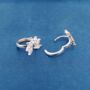 Baguette Cz Earrings 925 Sterling Silver, thumbnail 5 of 7