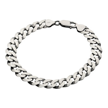 Sterling Silver Men's Flat Link Curb Bracelet By Hurleyburley Man ...