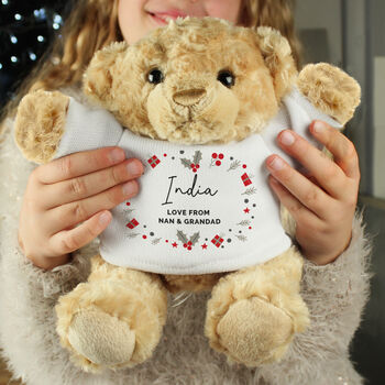 Personalised Christmas Teddy Bear, 4 of 5