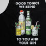 'Good Tonics We Bring' Gin Christmas Apron, thumbnail 3 of 5