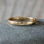 Hammered 9ct Yellow Gold Wedding Band Traditional Comfort Fit Wedding Ring, thumbnail 4 of 5