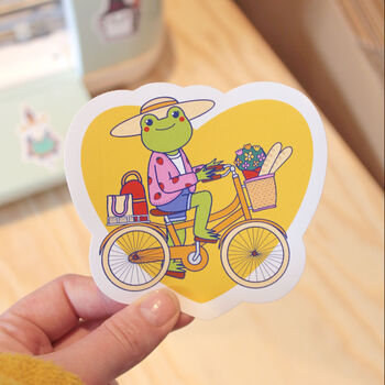 Frog Bike Ride Sticker, 4 of 5