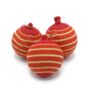 Orange And Red Christmas Baubles Pack Of Three, thumbnail 2 of 7