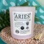 Personalised Aries Horoscope Star Sign Candle, thumbnail 3 of 11