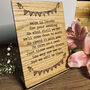 Oak Wedding Guests In Heaven Poem Sign, thumbnail 3 of 3