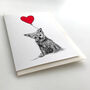 Dog With Heart Balloon Greeting Card, thumbnail 6 of 6