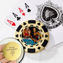 Personalised Poker Chip Brass Photo Coin Custom Message, thumbnail 1 of 5