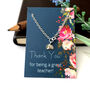 Thank You Teacher Sterling Silver Tiny Leaf Bracelet, thumbnail 11 of 12