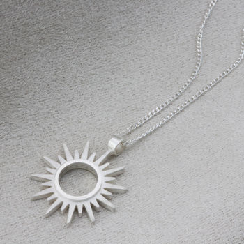 Sterling Silver Sun Necklace, 3 of 5