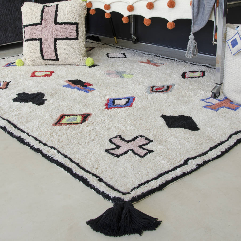 Machine Washable Moroccan Style Rug Nadoor By Peastyle