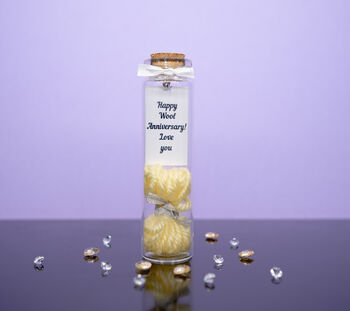 Personalised 7th Wool Anniversary Small Photo Keepsake Gift, 2 of 3