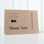 Personalised 'Thank You' Best Man Bow Tie Card, thumbnail 4 of 4