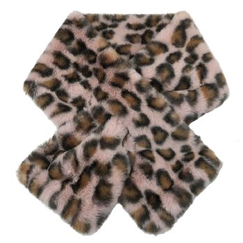 Neck Tie/ Snood With Faux Fur Animal Print By Lovethelinks ...